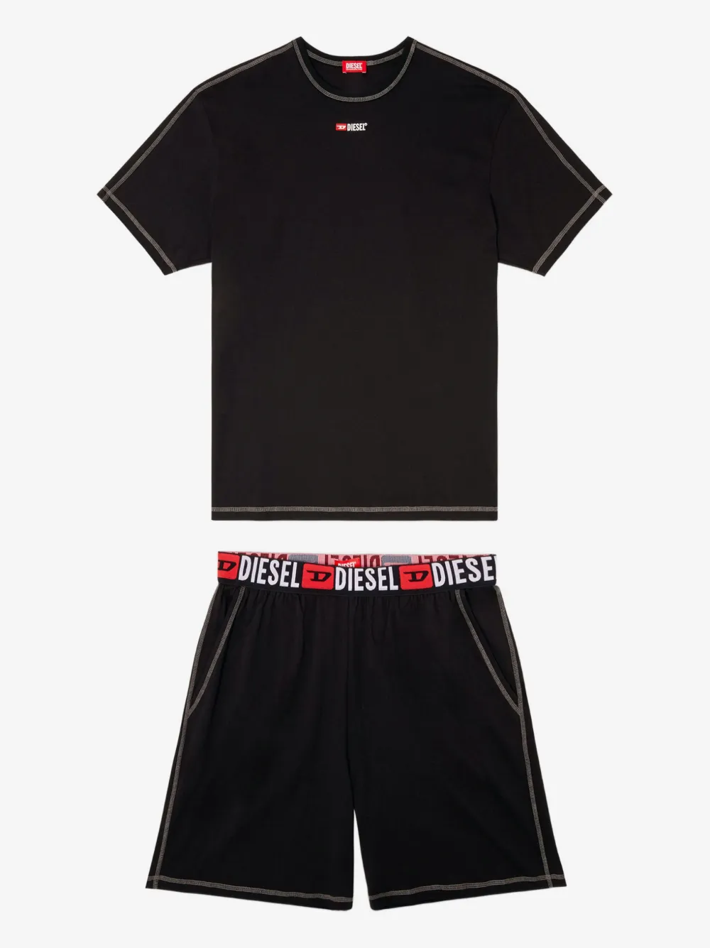 Diesel Adam-D-Core T-shirt and shorts set | Black | Image 1