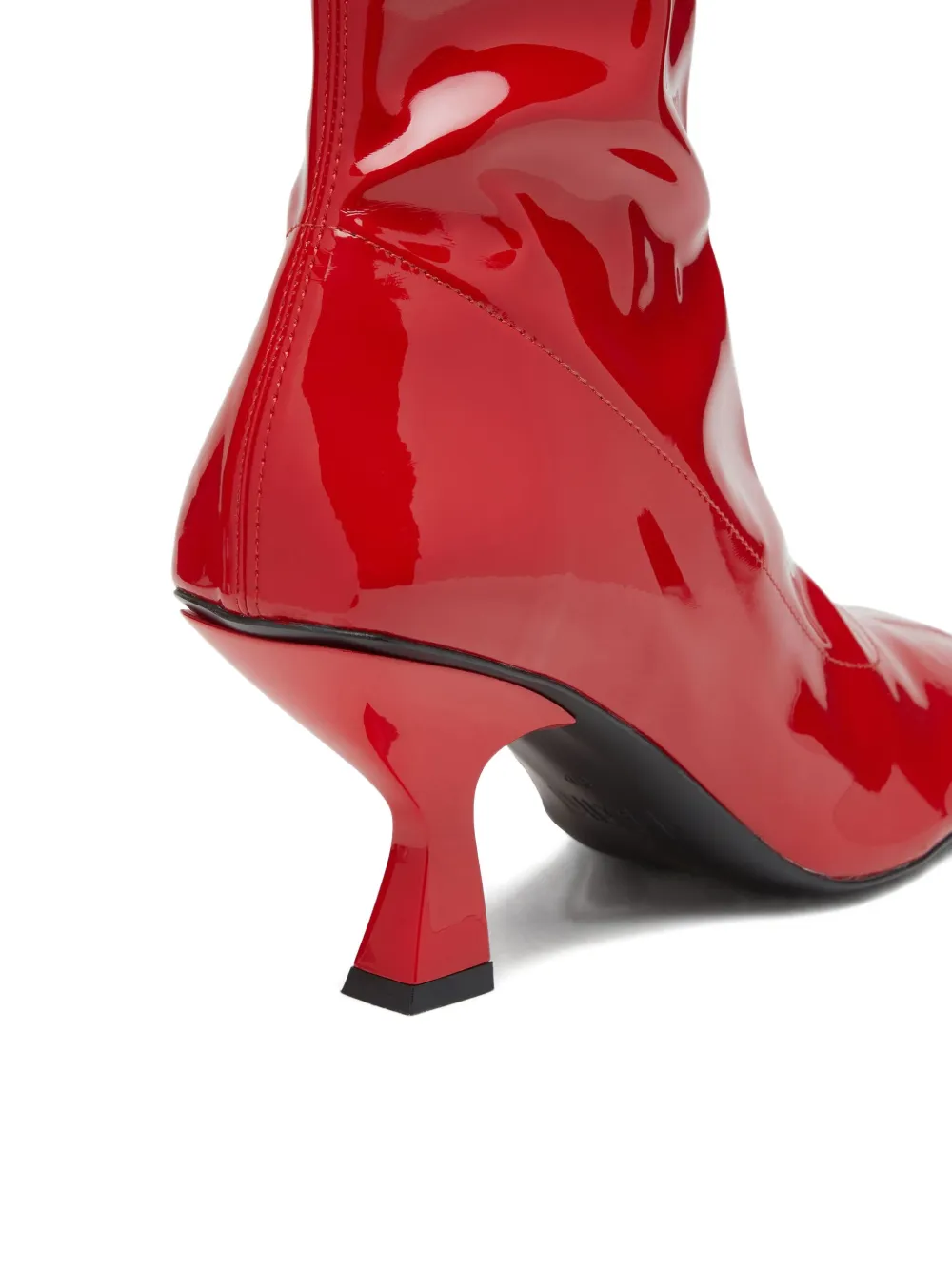 Diesel 75 mm Amber enkellaarzen met logoplakkaat Rood