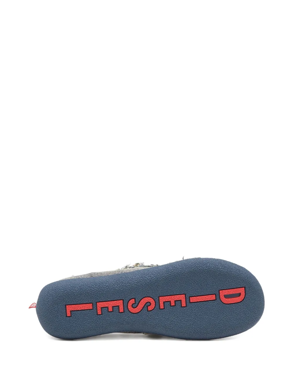 Diesel D-Shock Moc frayed denim loafers Blue