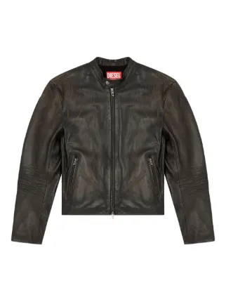 Diesel L-Carver レザージャケット | ブラウン | FARFETCH JP
