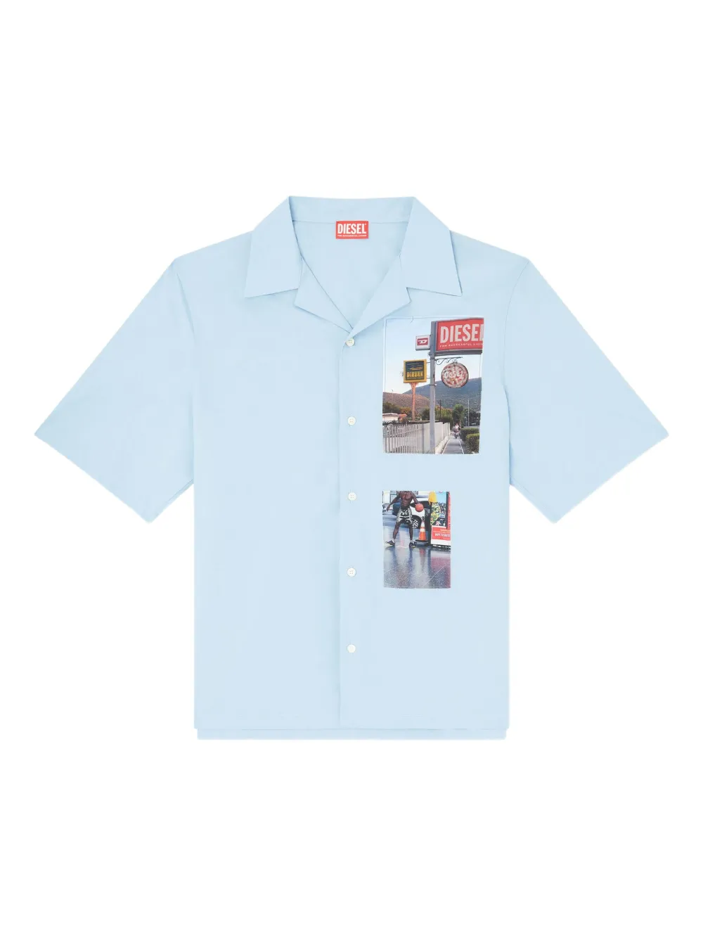 Diesel S-Brack-A-Ajfy overhemd met grafische print Blauw