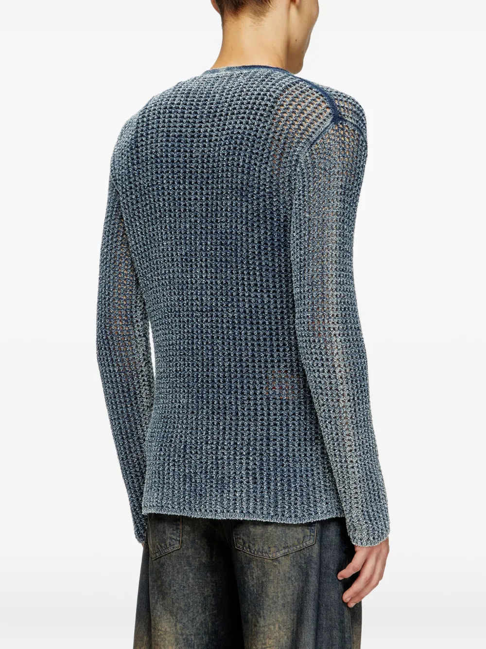Diesel K-Redeam ribgebreid vest Blauw