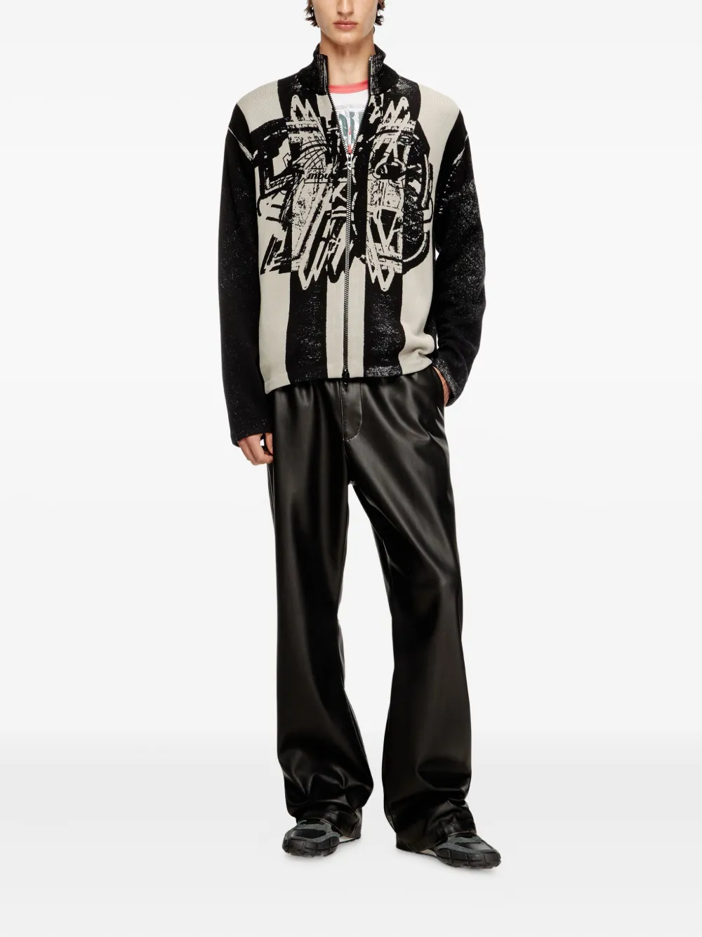 Diesel striped zip-up bomber jacket | Bomber Jackets | Image 2