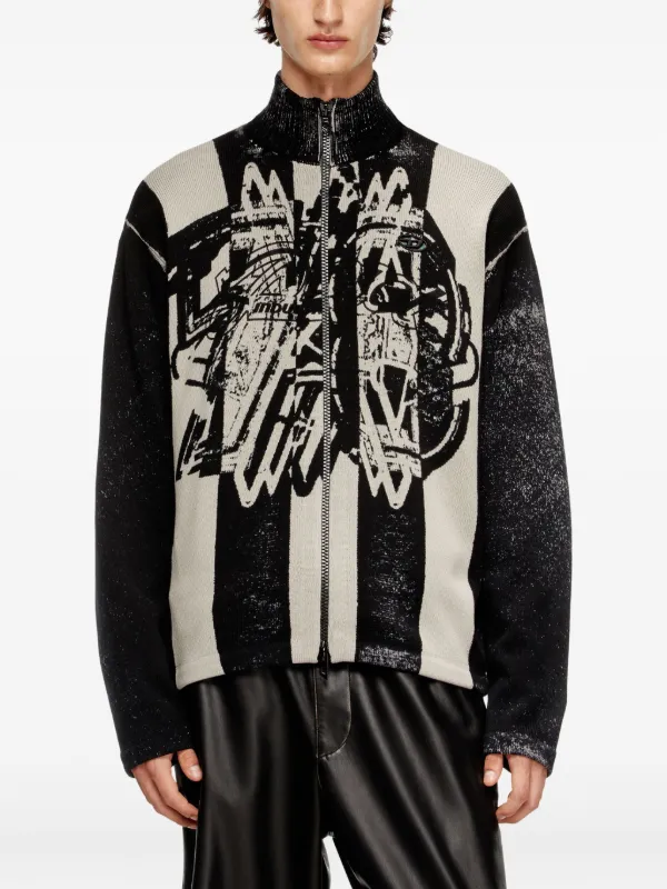 Diesel ストライプ ボンバージャケット | ブラック | FARFETCH JP