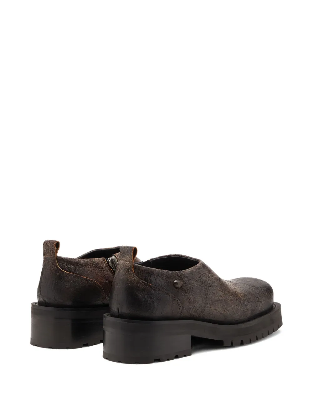 Diesel D-Texan zip-detail derby shoes Brown