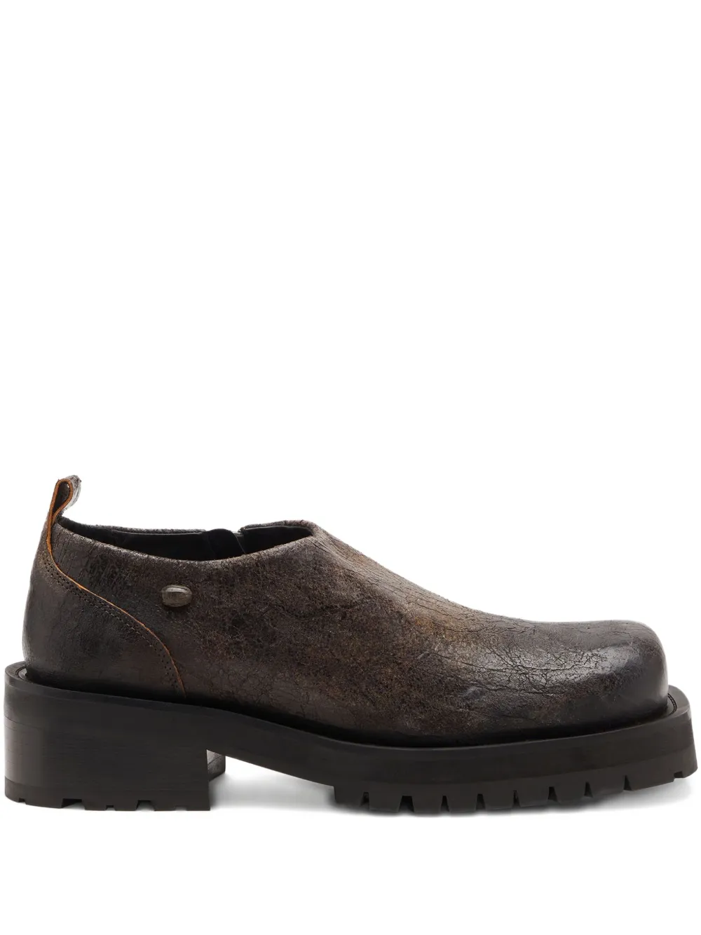 Diesel D-Texan zip-detail derby shoes Brown
