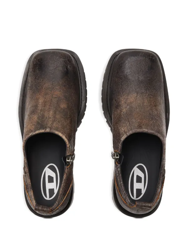 Diesel D-Texan zip-detail Derby Shoes Brown FARFETCH CA