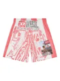 Diesel Kurt graphic-print shorts - Red
