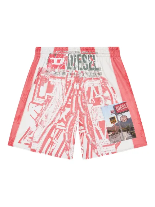 Short Kurt à imprimé graphique - Diesel - Modalova