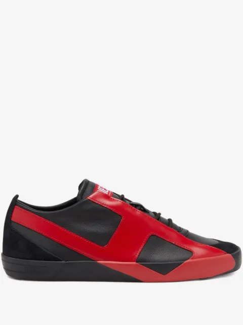 Diesel S-Slante-D-sneakers in suede and leather with D logo