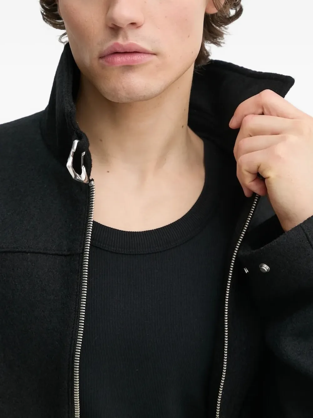 Heliot Emil Igneous High-neck Jacket In Black