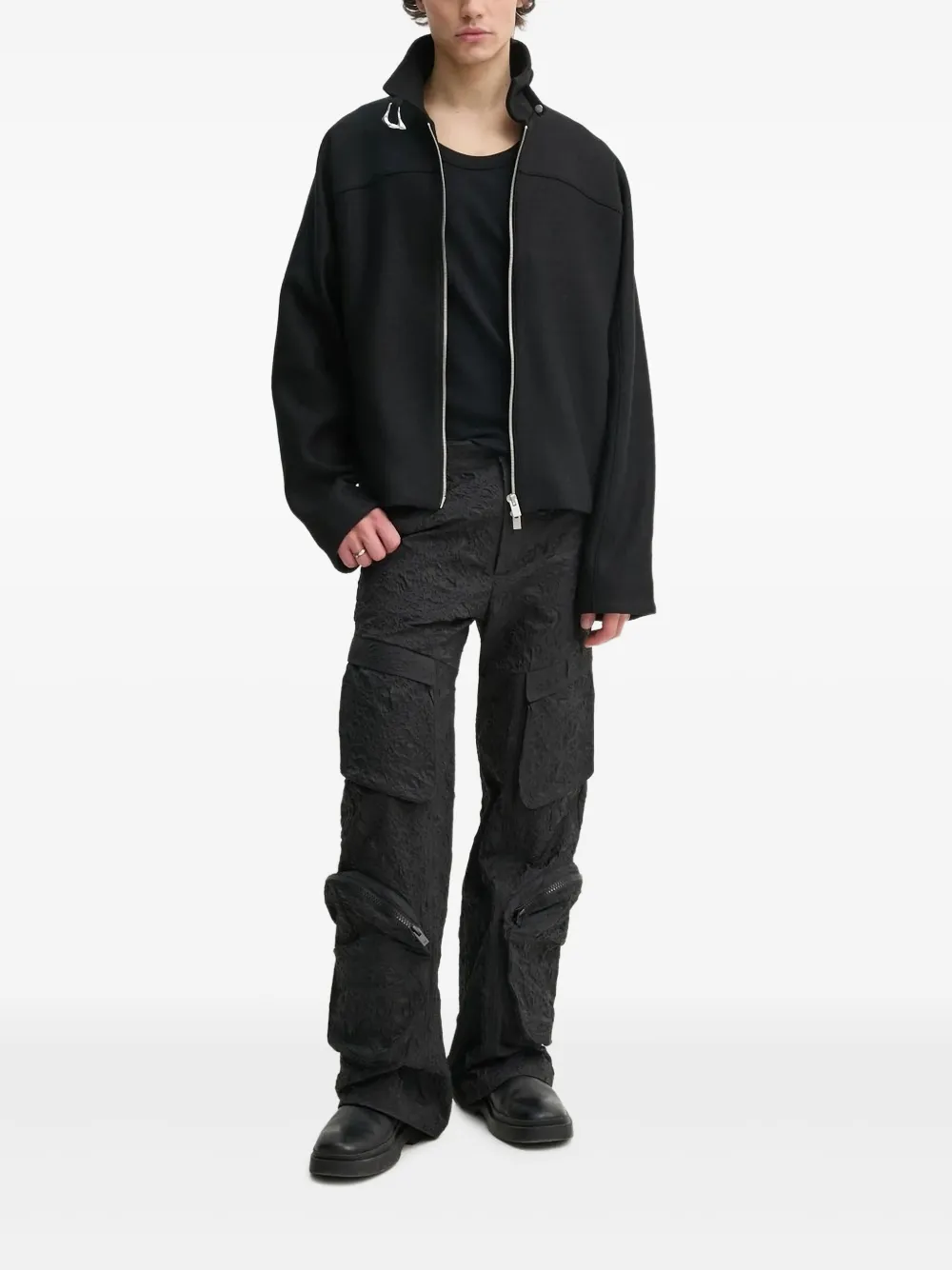Heliot Emil Igneous High-neck Jacket In Black