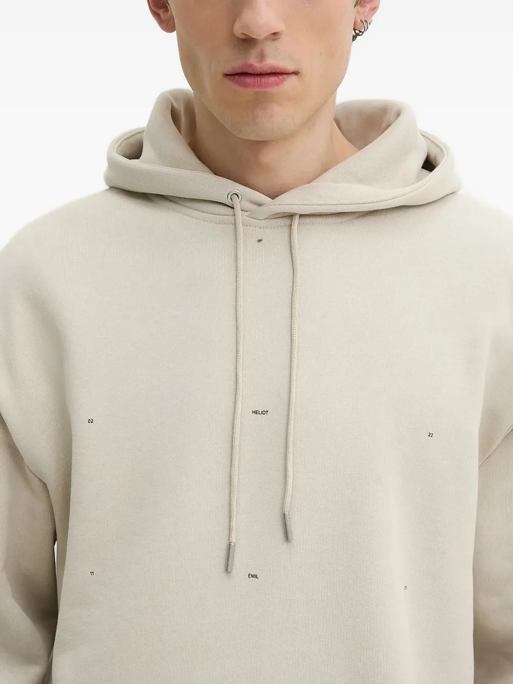 HELIOT EMIL cotton hoodie Wit