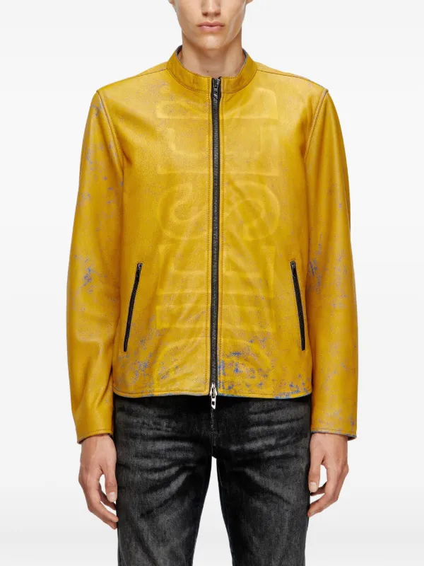 ジャケット・アウター 80s yellow corn leather ma-1 jacket ジャケット・アウター 80s yellow corn leather ma-1 jacket