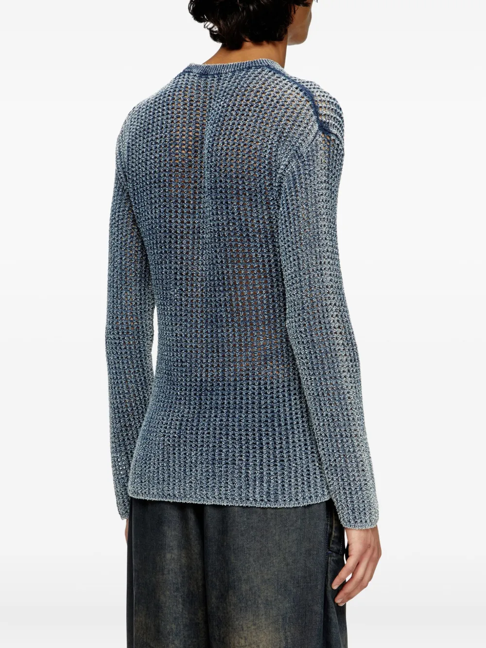 Diesel K-Redros ribgebreide trui Blauw