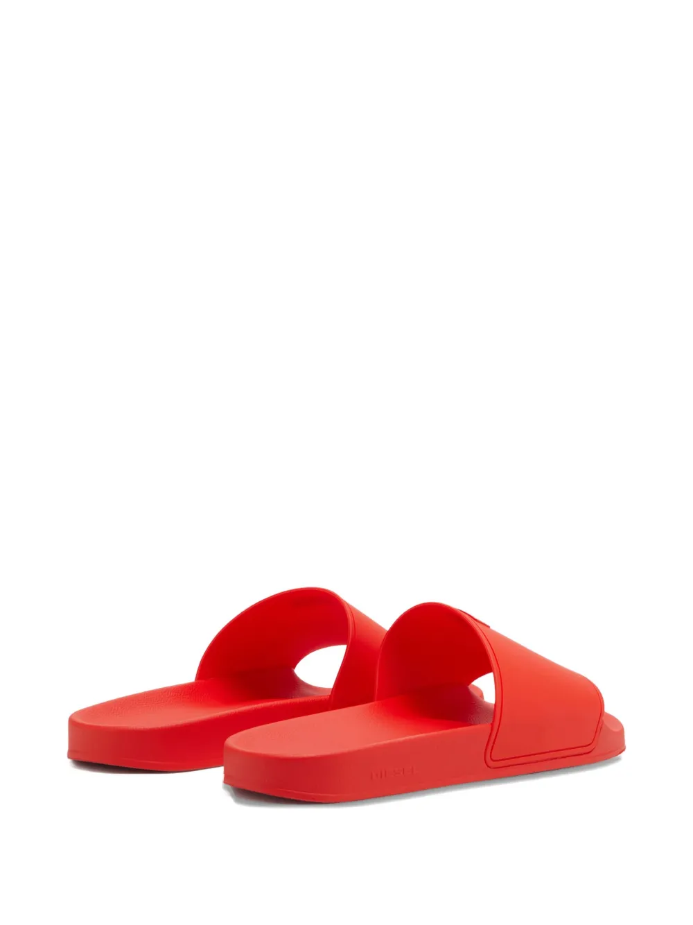 Diesel Logo-patch Slides In Burgundy