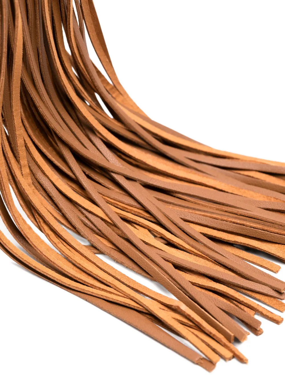 Alexander McQueen Leren tassenbedel met kwastje Bruin