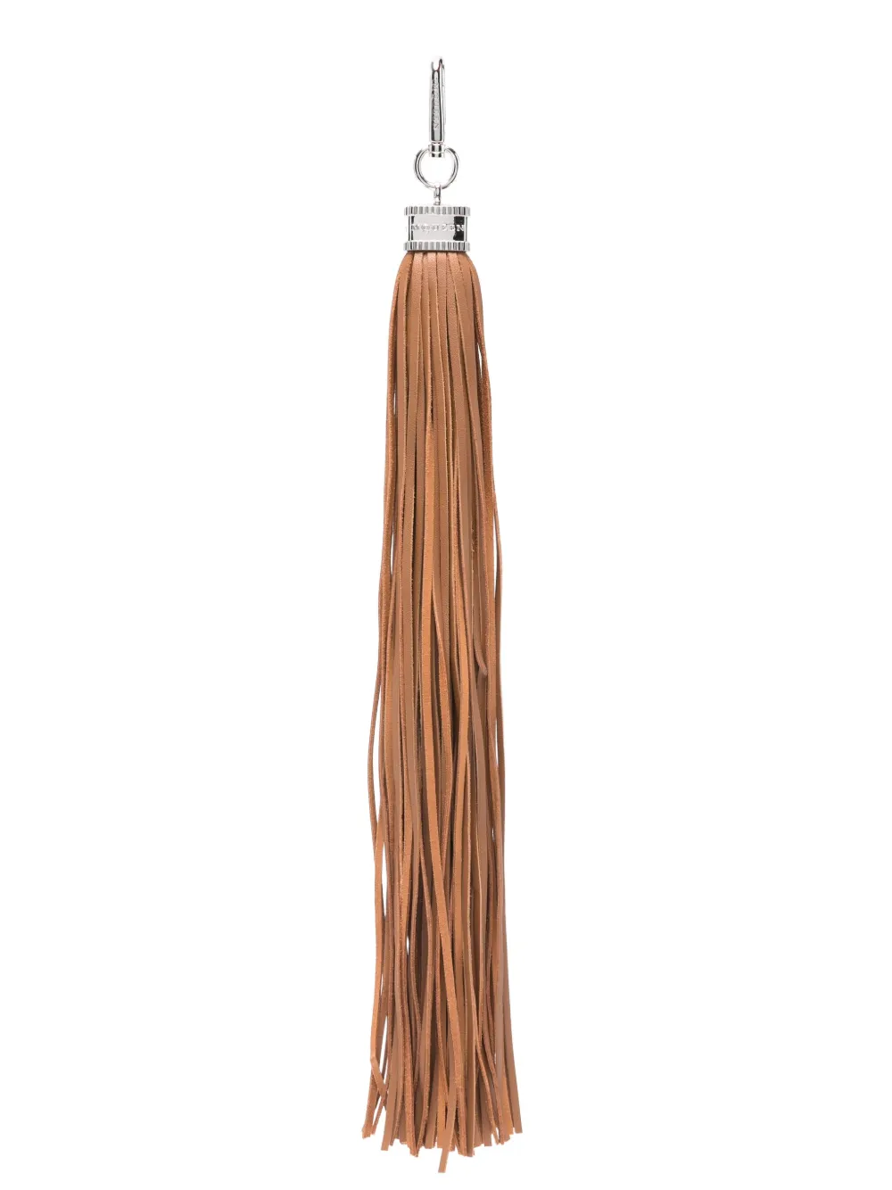 Alexander McQueen leather tassel charm - Marrone