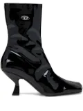 Diesel 75mm Amber logo-plaque ankle boots - Black