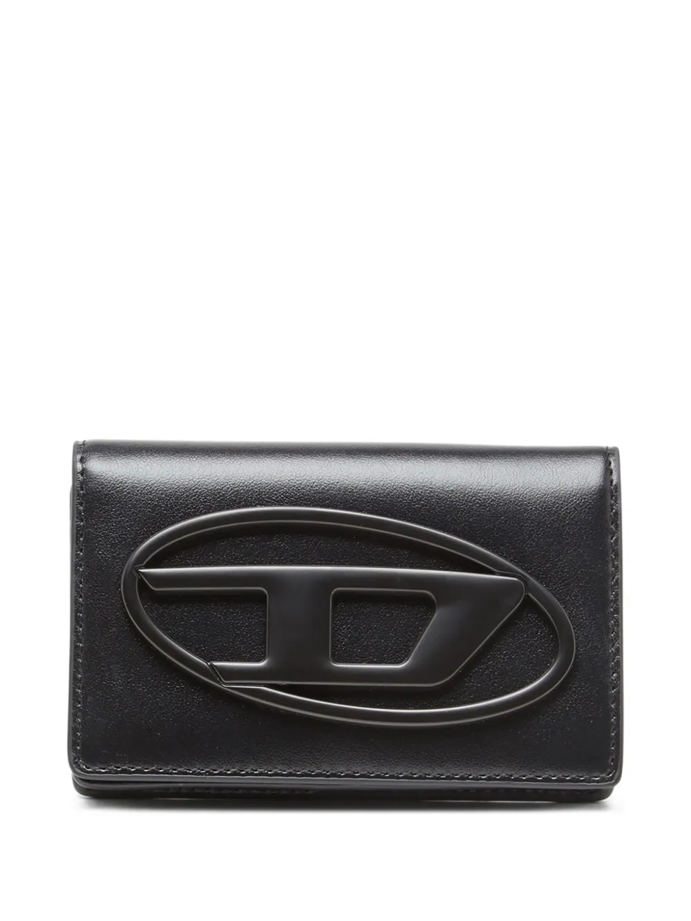 Diesel 1DR oval-logo cardholder | Black | Image 1
