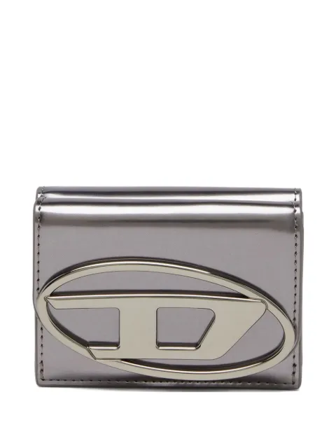 Diesel mirrored leather tri-fold wallet