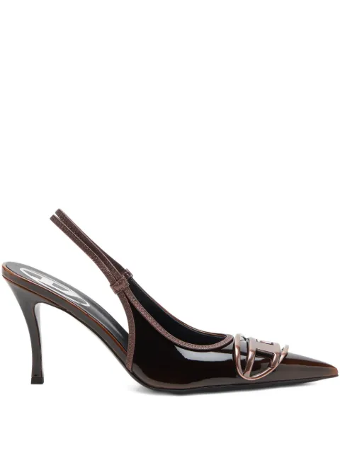 Diesel 90mm slingback pointed-toe pumps