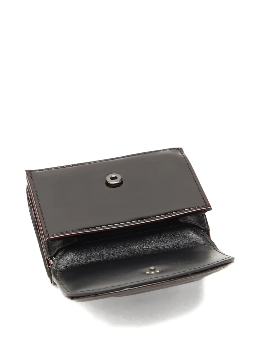 Diesel Tri-fold Wallet In Liquid Pu In Black