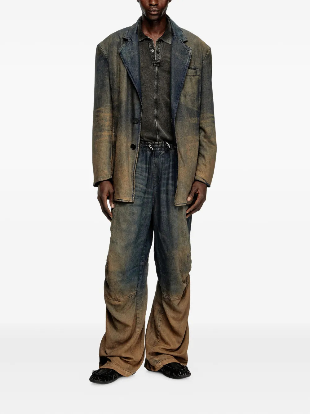 Diesel T-Nomely poloshirt - Grijs
