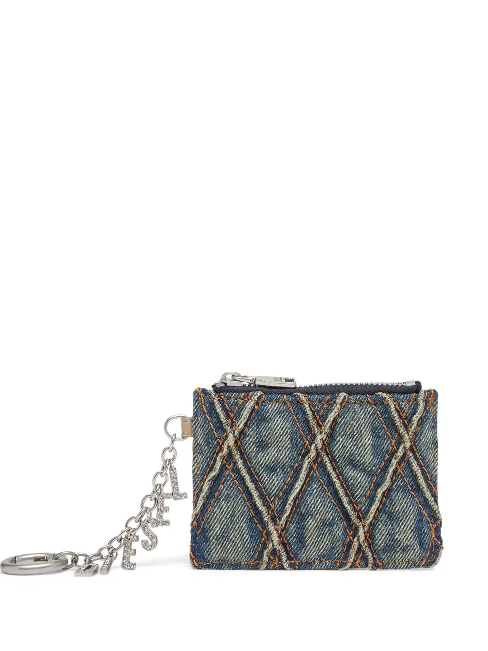 Diesel Gewatteerde denim pasjeshouder Blauw
