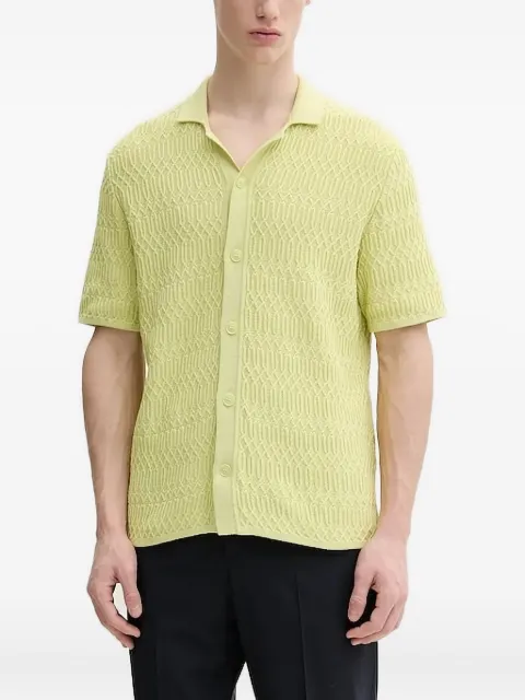 SAMSOE SAMSOE textured buttoned polo shirt