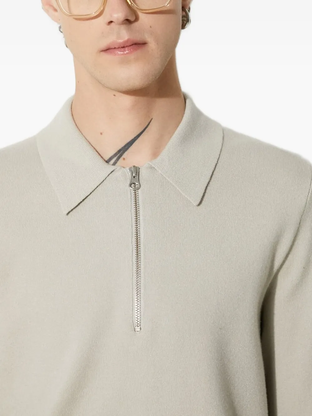 Samsoe & Samsoe Long-sleeves Polo Shirt In Neutral