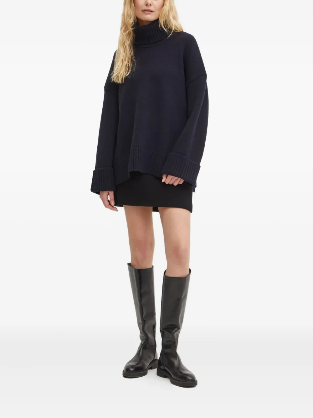 SAMSOE turtleneck sweater Blauw