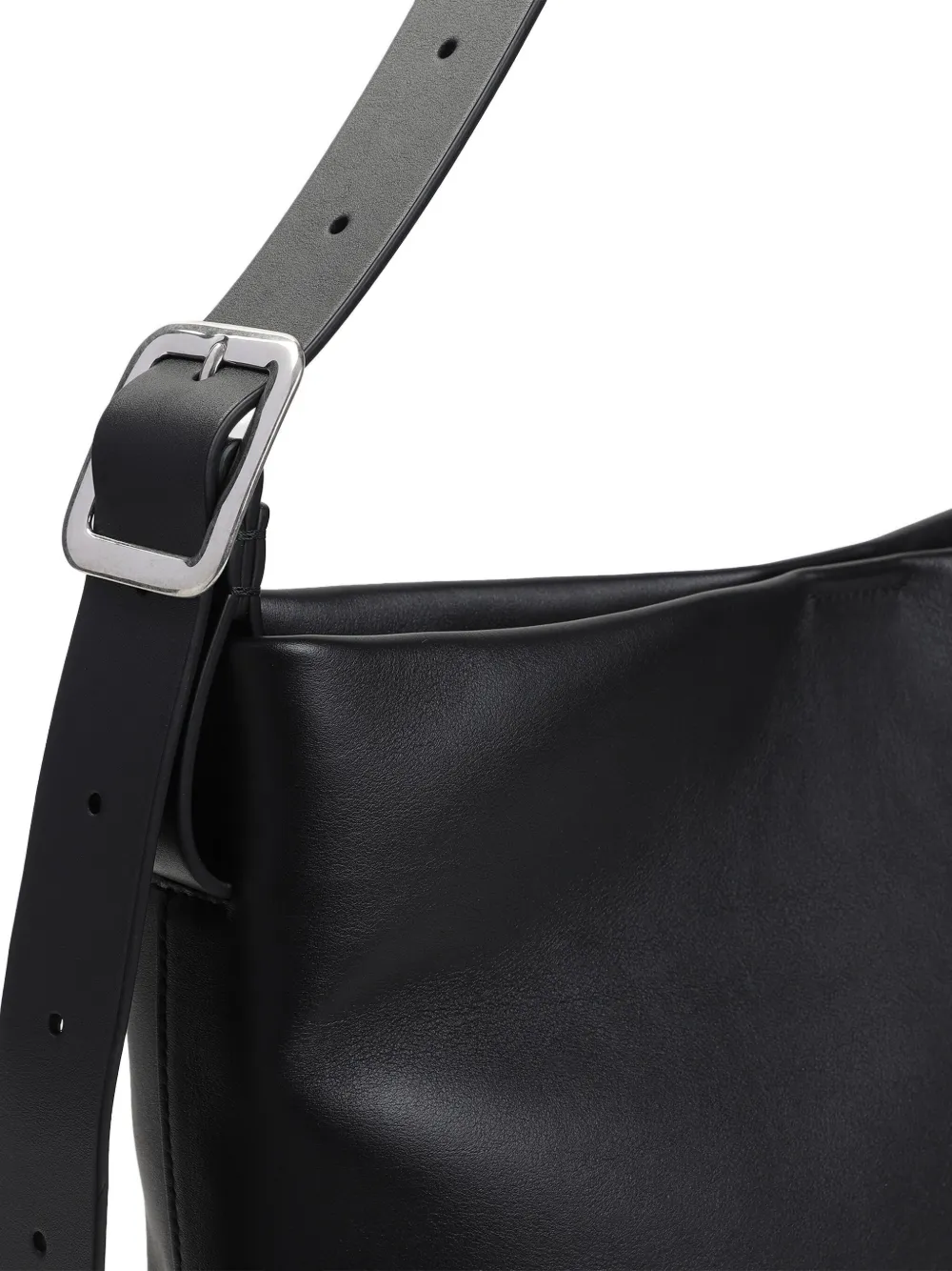 Jil Sander Leren schoudertas Zwart