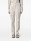 Brunello Cucinelli logo-patch trousers - Neutrals