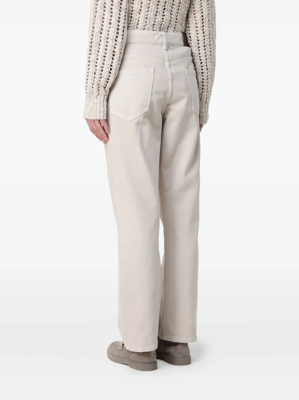 BRUNELLO CUCINELLI LOGO-PATCH TROUSERS