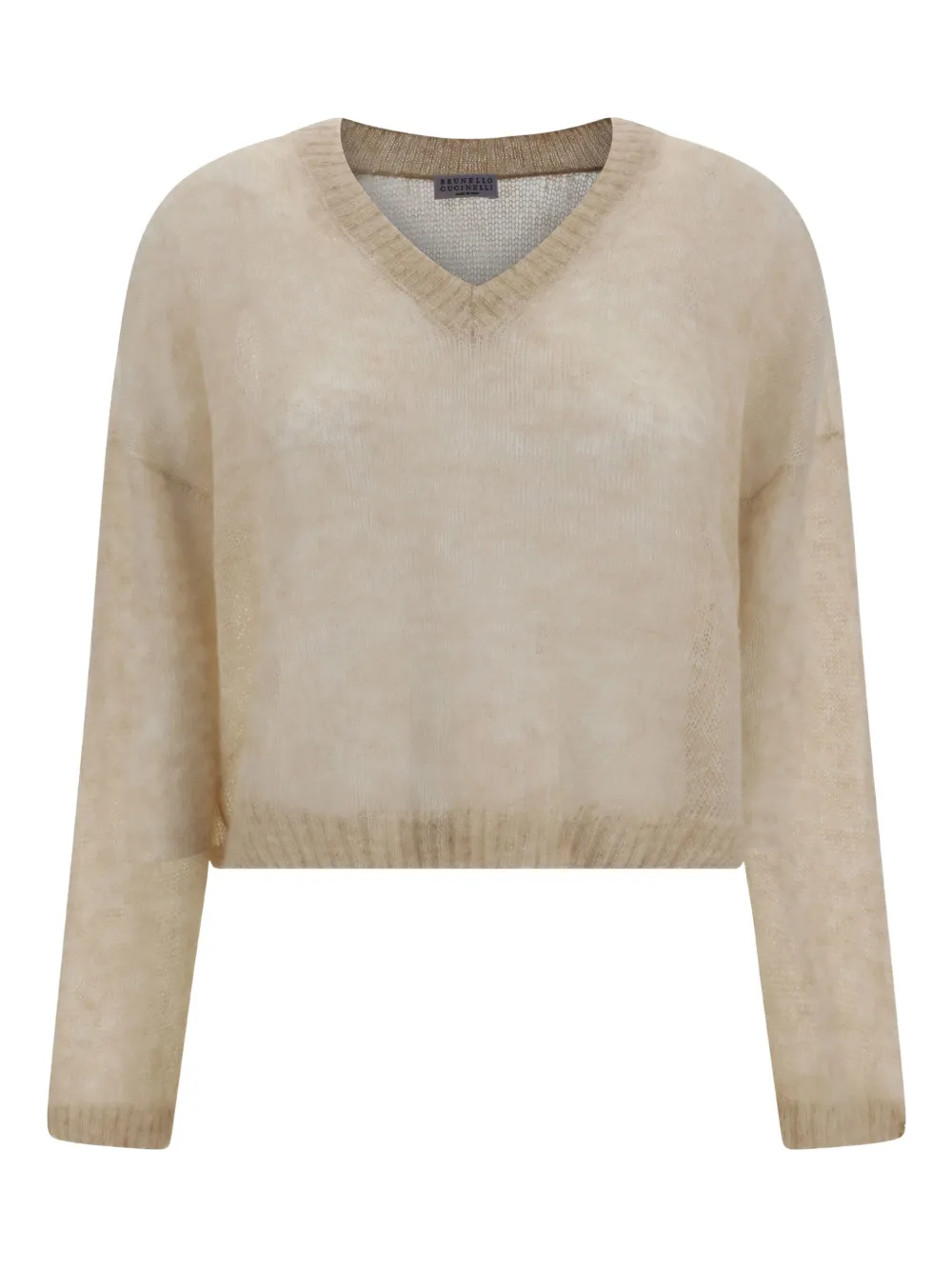 Brunello Cucinelli V-neck jumper | Neutrals | Image 1
