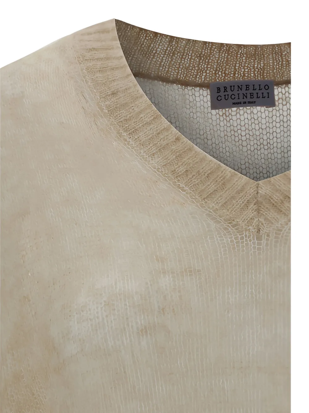 Brunello Cucinelli Trui met V-hals Beige