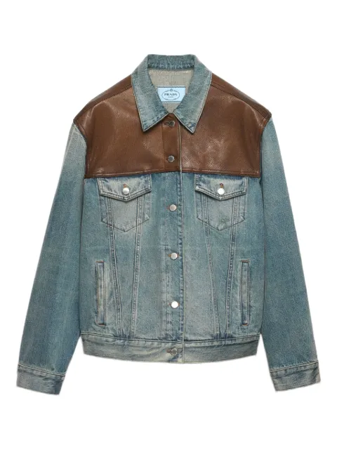 Prada contrast-panel jacket