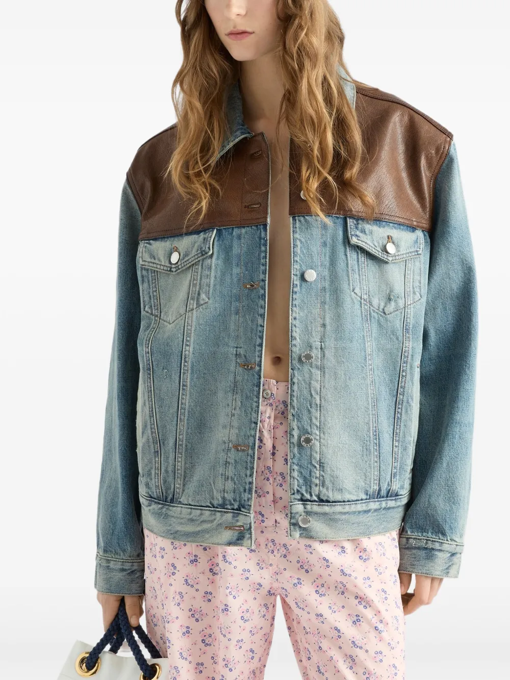 Prada Jack met contrastvlak Blauw