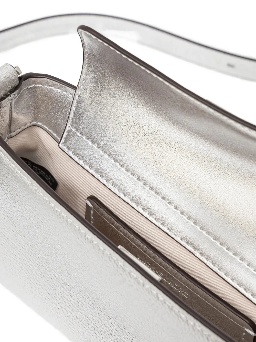 Michael Kors Bryant leren crossbodytas met textuur Zilver