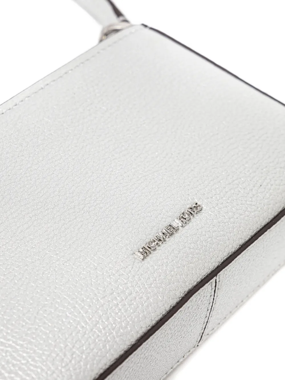 Michael Kors Bryant leren crossbodytas met textuur Zilver