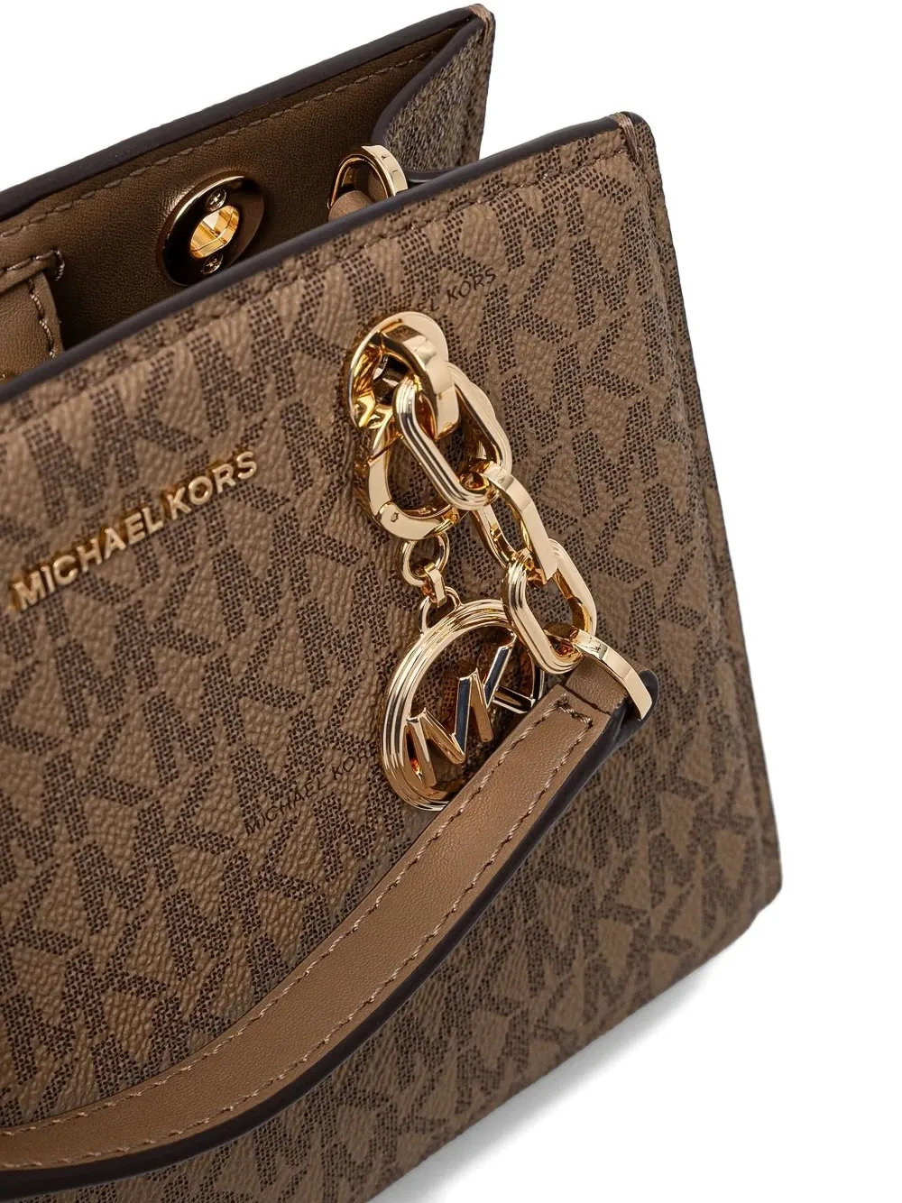 Michael Kors Cynthia kleine crossbodytas Bruin