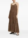 Michael Michael Kors leopard-print tiered maxi dress - Brown