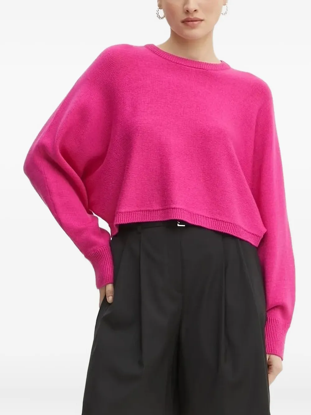 Michael Michael Kors Logo-plaque Sweater In Pink