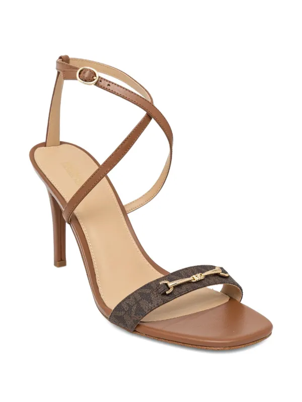 サンダル・ミュール MICHAEL KORS Women Sandals 40S5IRHS4L230 Brown NEW MICHAEL KORS SIGNATURE VERA FLAT THONG SANDAL BROWN SIZE