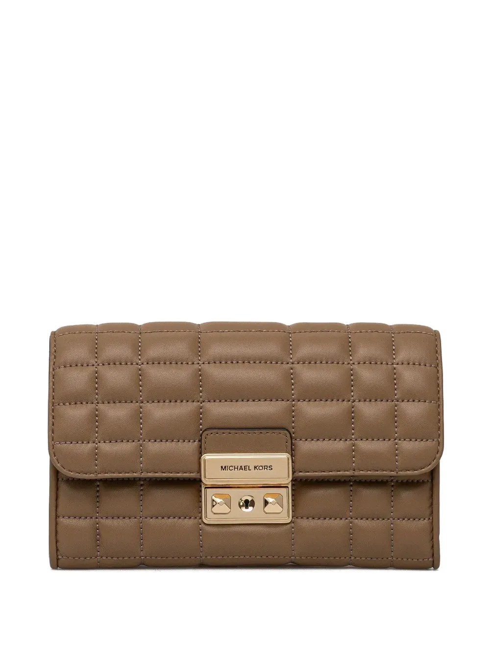 Michael Michael Kors Jet Set キルティング フラップ ショルダーバッグ - ブラウン Michael Michael Kors Jet Set キルティング フラップ ショルダーバッグ - ブラウン