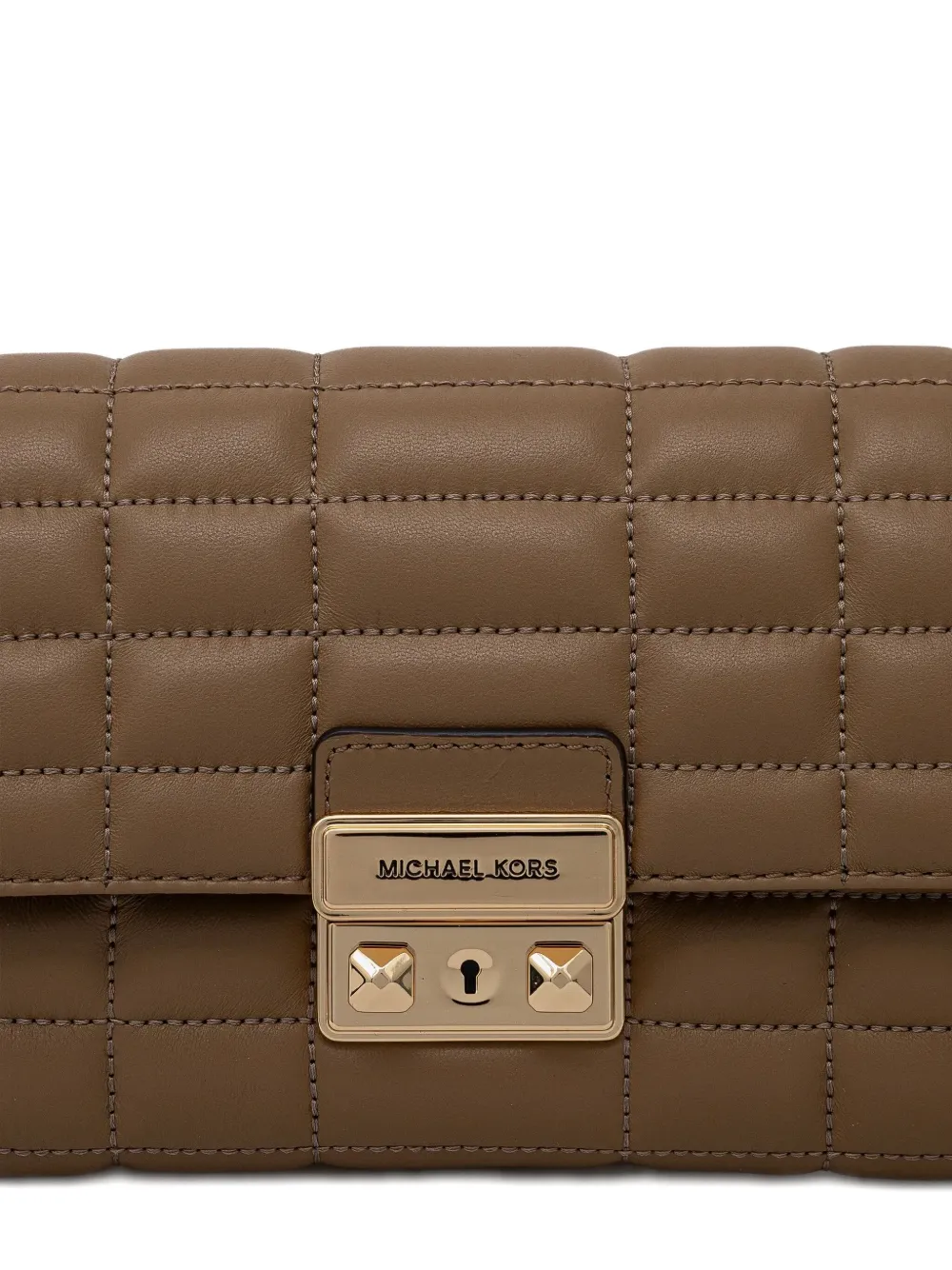 Michael Michael Kors Jet Set Quilted Flap Crossbody Bag In Brown