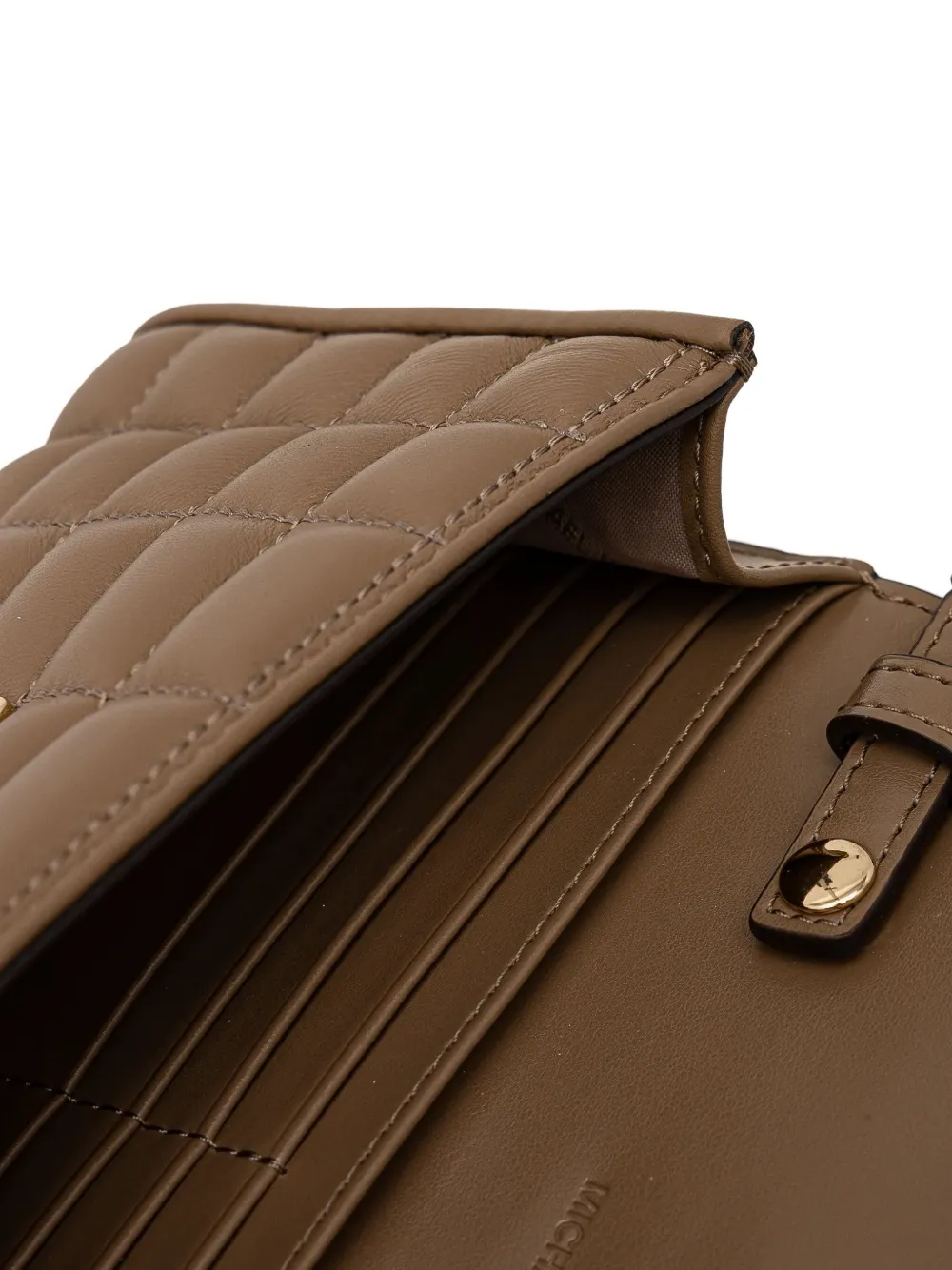 Michael Michael Kors Jet Set Quilted Flap Crossbody Bag In Brown