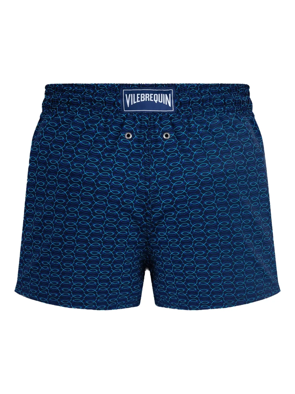 Vilebrequin Zwembroek met visnetprint Blauw