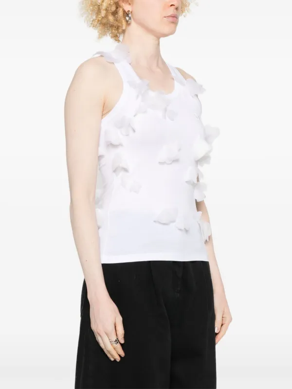 Tシャツ・カットソー COPERNI Women Tops COPJS07CRF5017 WHT WHITE Coperni Butterfly Logo Tank Top | White | FARFETCH